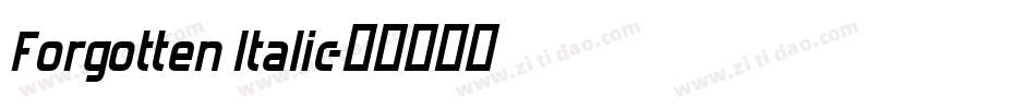 Forgotten Italic字体转换